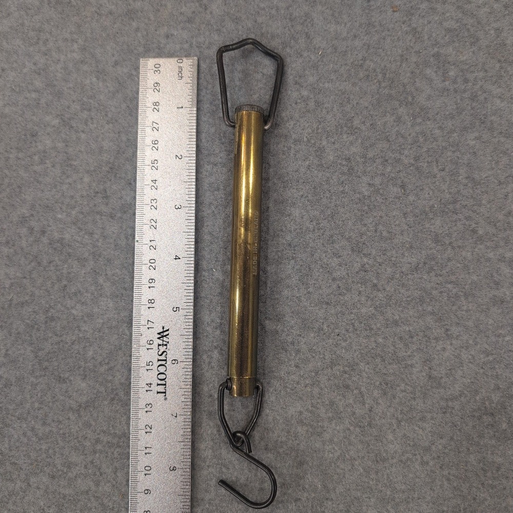 Vintage Salter Brass Spring Scale Luggage Postal Weighing Tool - Picture 6 of 6